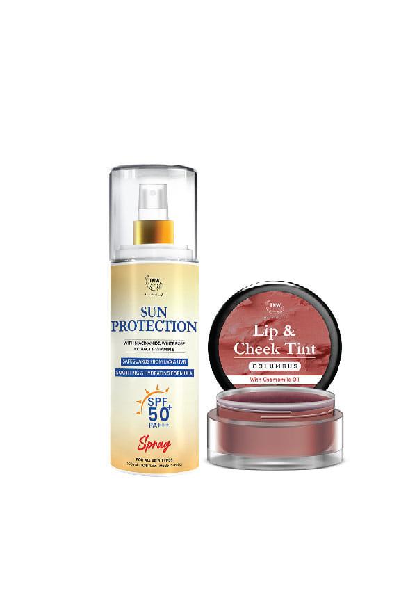 Sun Protection Spf 50 Spray + Columbus Lip & Cheek Tint