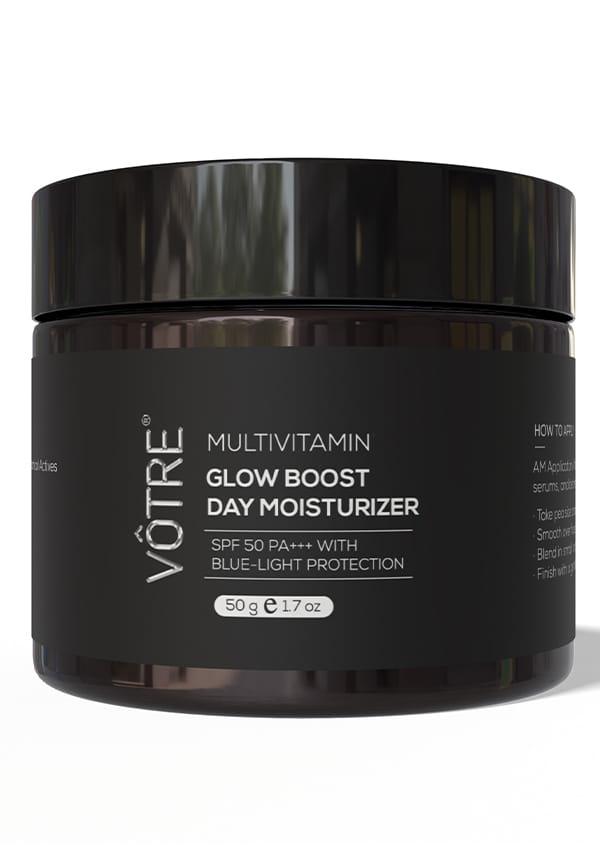Multi Vitamin Glow Boost Day Moisturiser SPF 50 PA+++ | Multi Vitamin Complex, Niacinamide & Vitamin B9 | For Daily Vitality, Skin Renewal & Early Ag