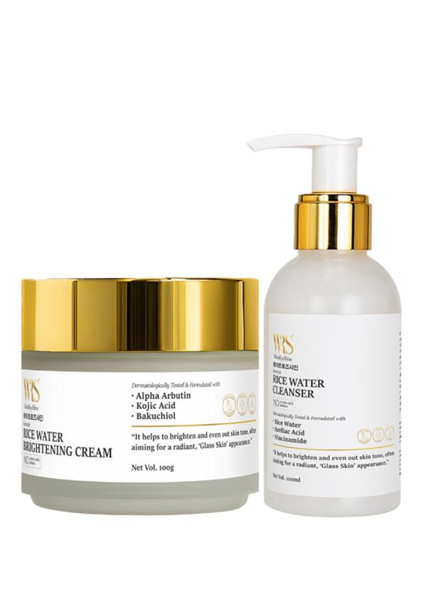 Korean Rice Water Brightening Cream & Cleanser (Combo Pack)